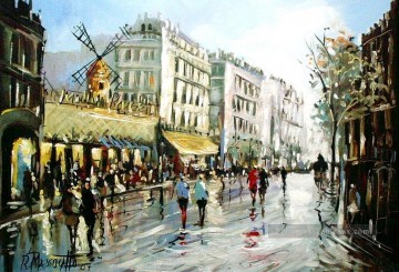 Moulin Rouge par ricardomassucatto Paris Peinture à l'huile